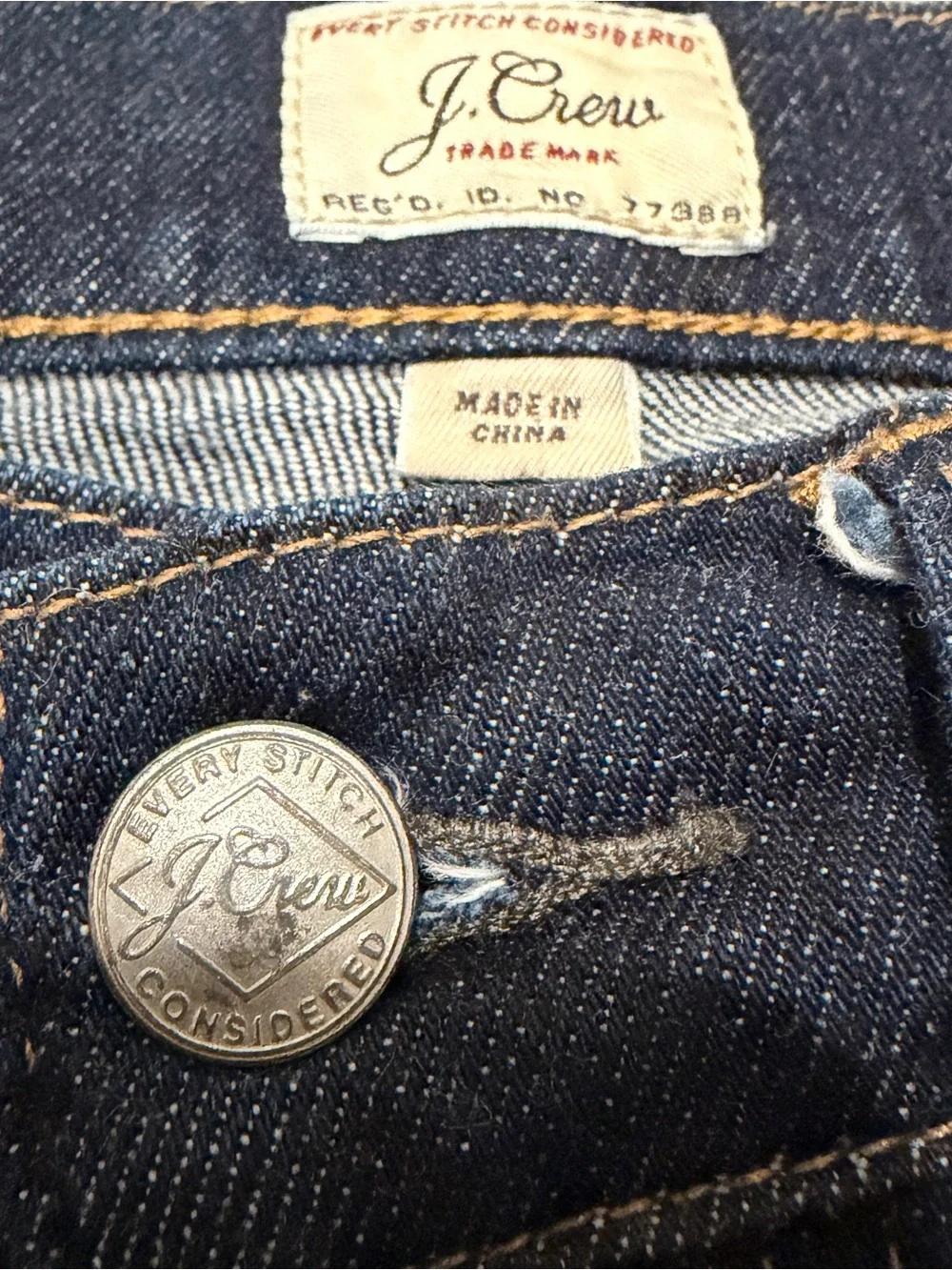 Men's J. Crew 250 Dark Blue Slim Fit Jeans
